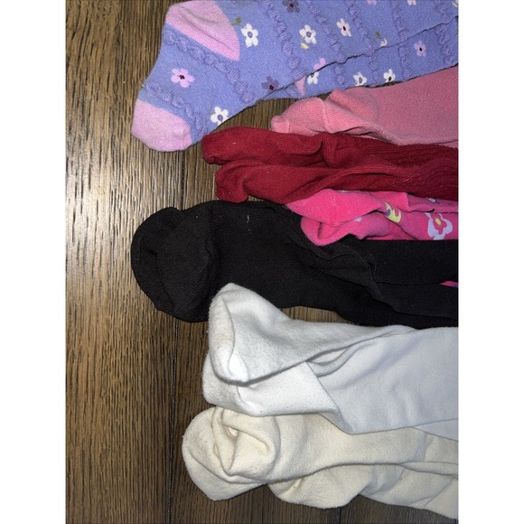 Girl's Cotton Tights -7 Pair- Assorted Sizes Ranging from 2-4 Up To 4-6 Year - Picture 2 of 8